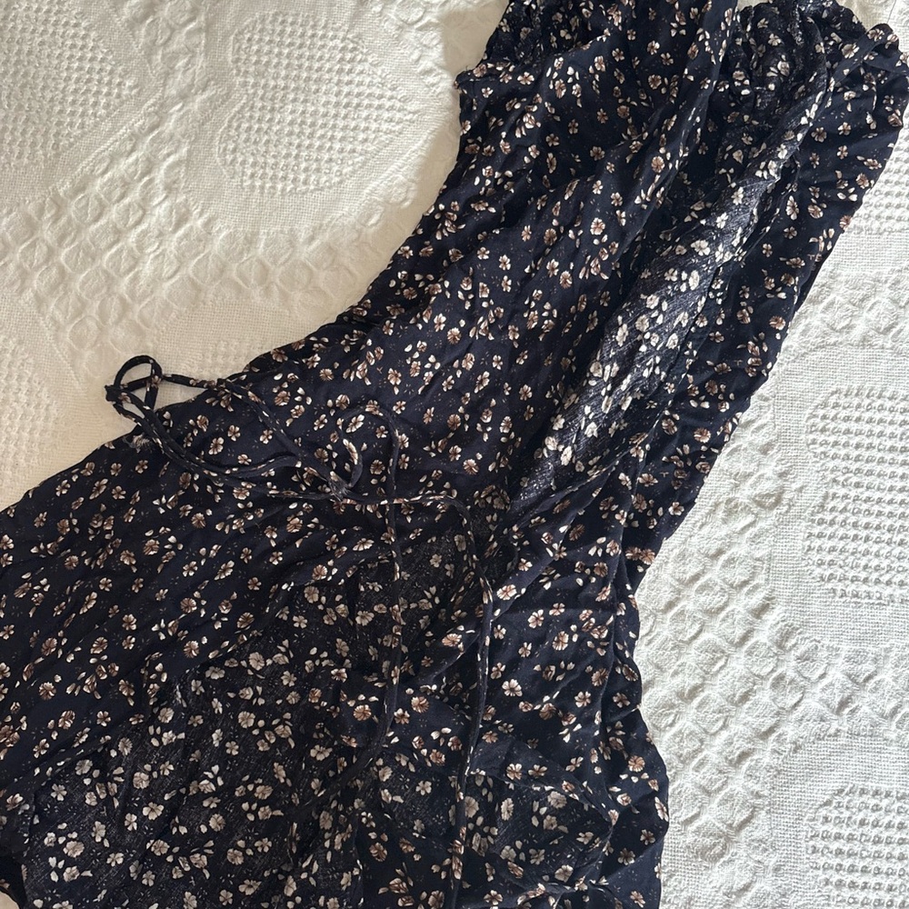 John Galt Floral Navy Dress
